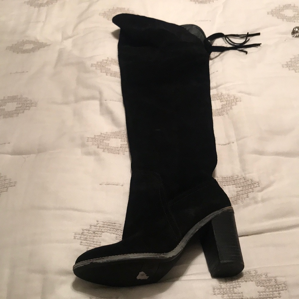 Over the knew suede boots
